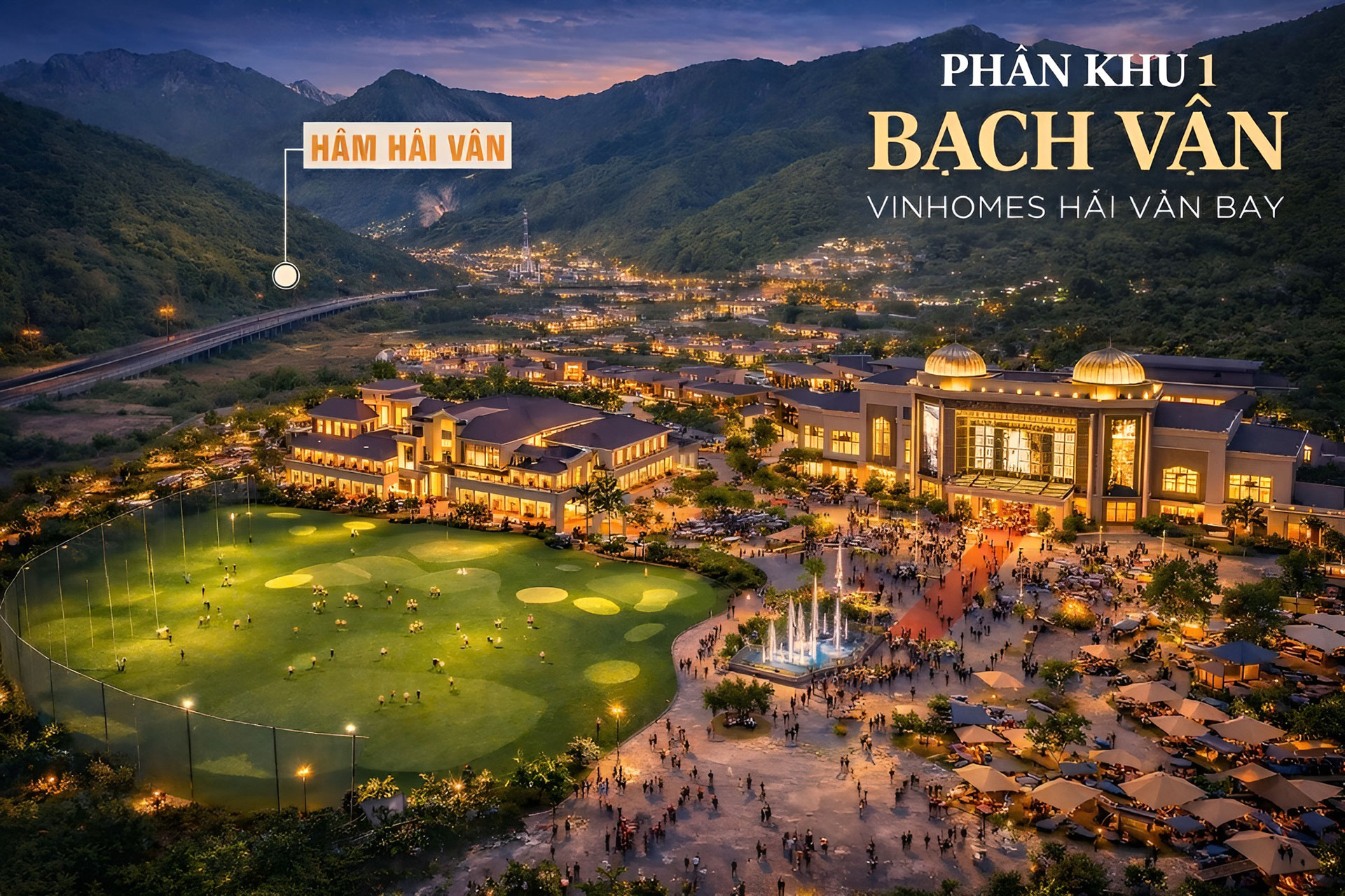 Phối cảnh phân khu Bạch Vân dự án Vinhomes Hải Vân Bay